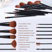 Elegant 12-Piece Makeup Brush Set with Decorative Tricycle Holder – Premium Soft Bristles