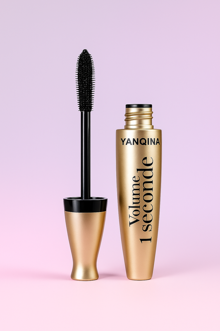 Yanqina Volume 1 Seconde Waterproof Mascara – Instant Lash Lift, Long-Lasting & Smudge-Proof