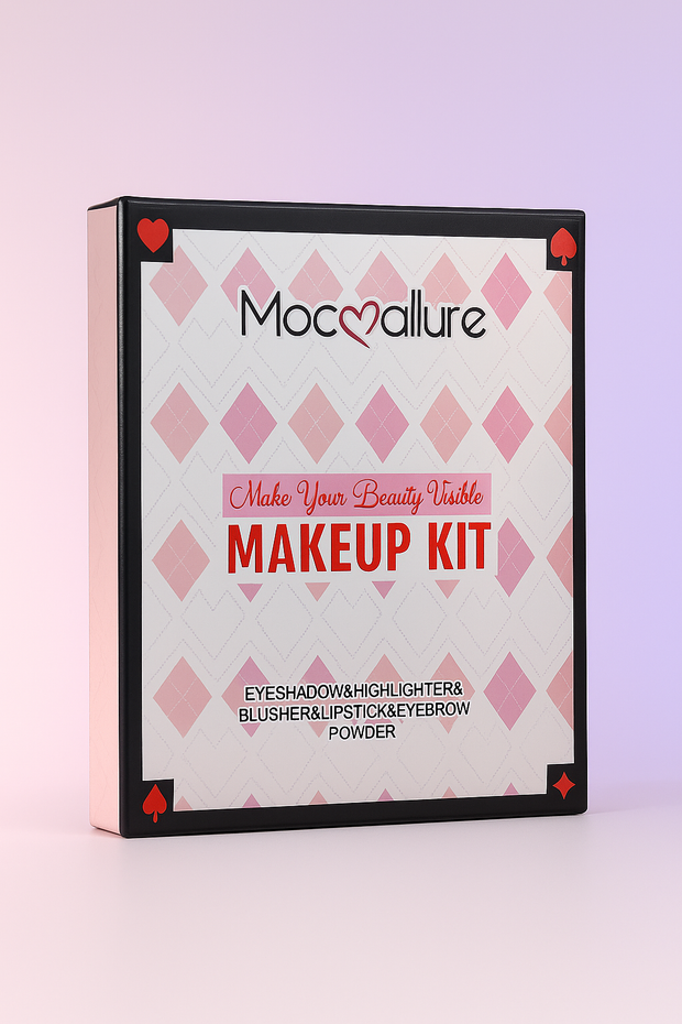 Mocallure Complete Makeup Kit – Eyeshadow, Highlighter, Blusher, Lipstick & Eyebrow Powder