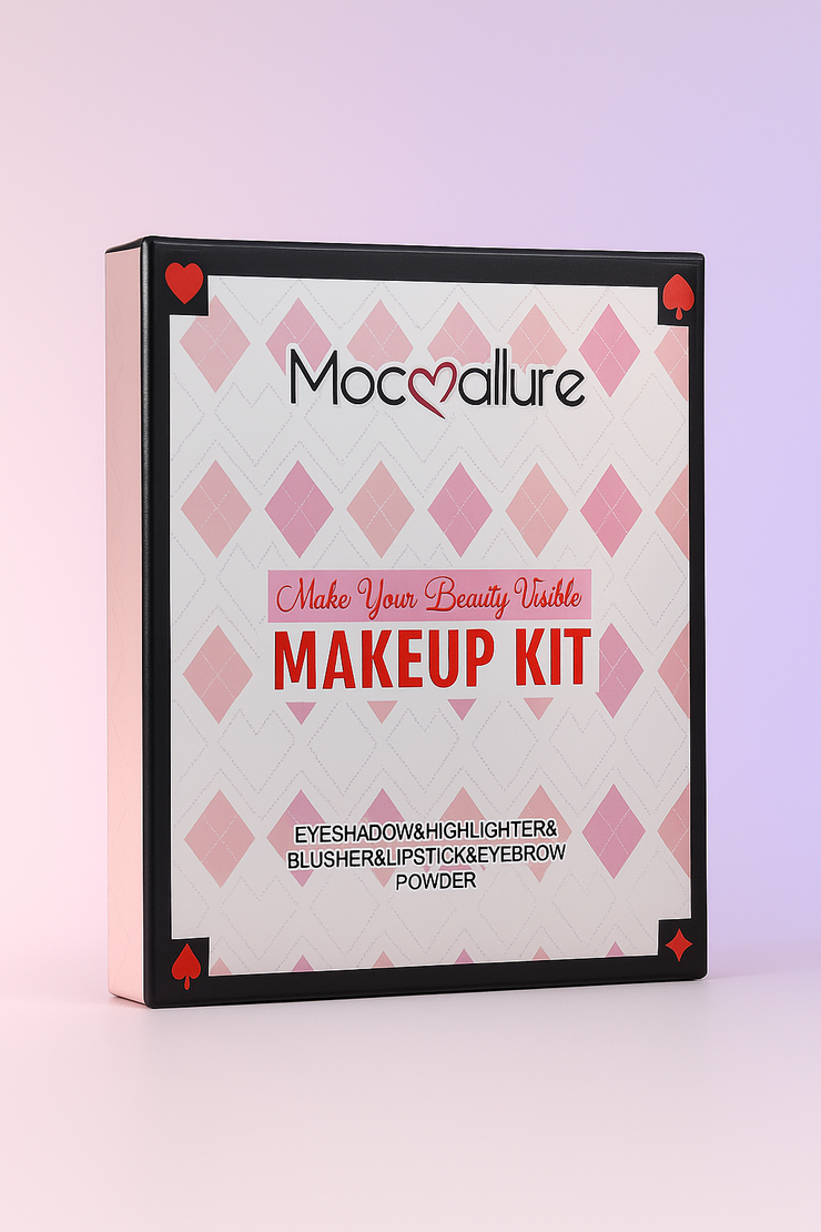 Mocallure Complete Makeup Kit – Eyeshadow, Highlighter, Blusher, Lipstick & Eyebrow Powder