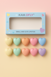 KAM.DFLY® Small and Cute Heart Lipstick – 10 Color Set