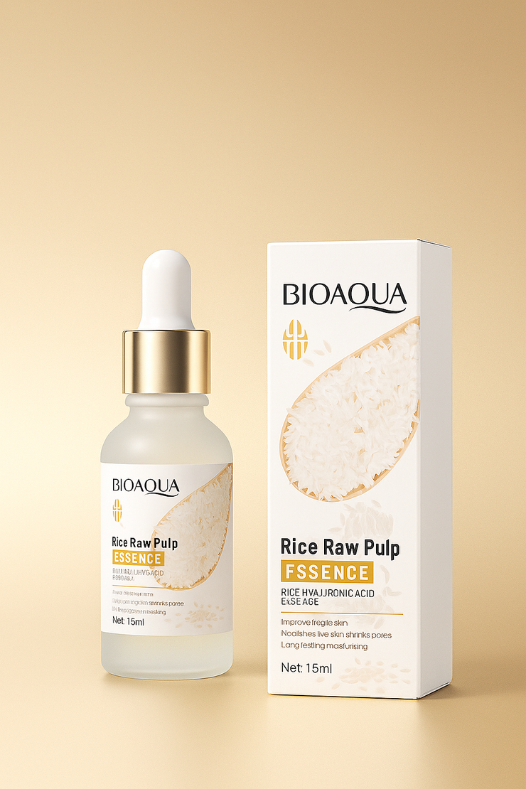 BIOAQUA Rice Raw Pulp Essence – Niacinamide & Hyaluronic Acid, 15ml