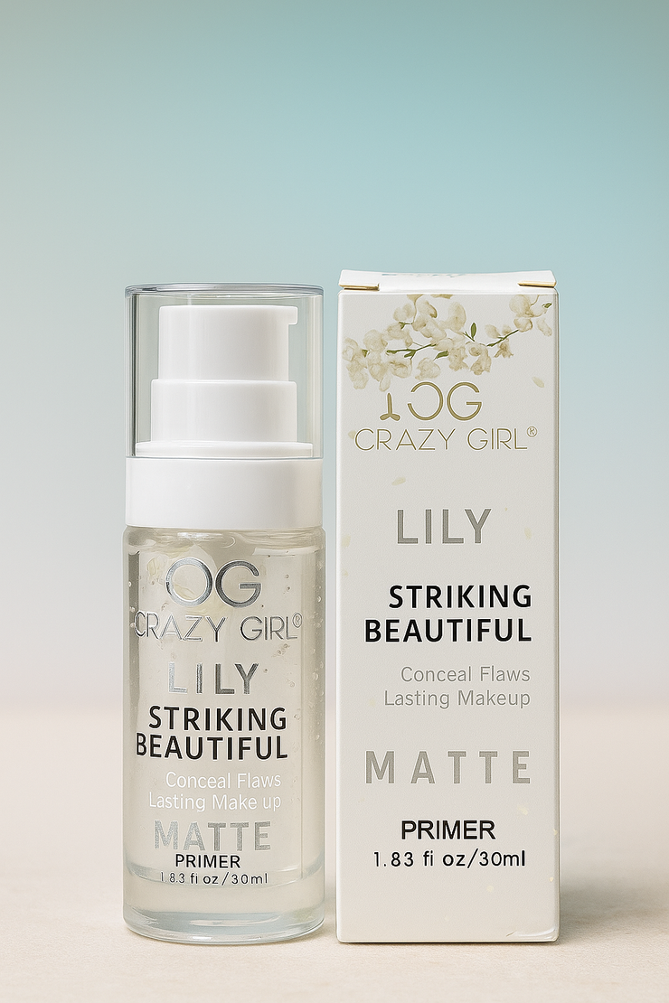 OG Crazy Girl Lily Striking Beautiful Matte Primer – Long-Lasting Makeup Base (30ml)