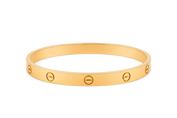 Luxury Gold Plated Screw Bangle – Unisex Classic Bracelet