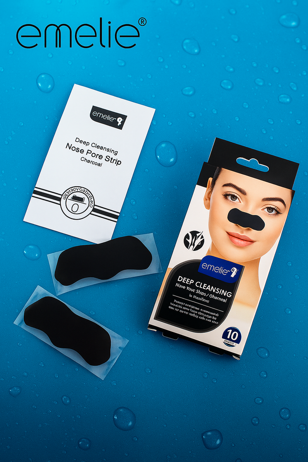 Emelie® Charcoal Deep Cleansing Nose Pore Strips (10 Strips)