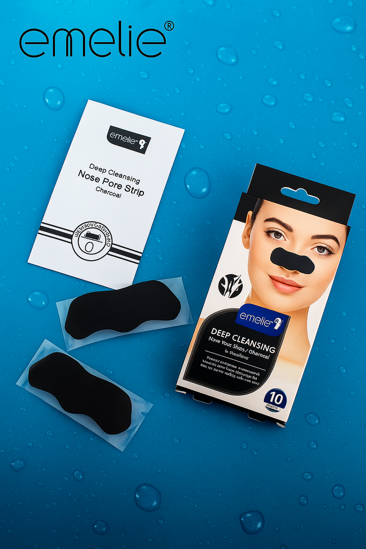 Emelie® Charcoal Deep Cleansing Nose Pore Strips (10 Strips)