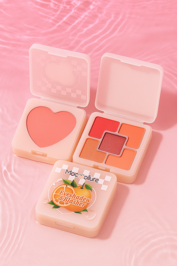 Mocollure Eyeshadow & Blusher Palette – Peach Edition