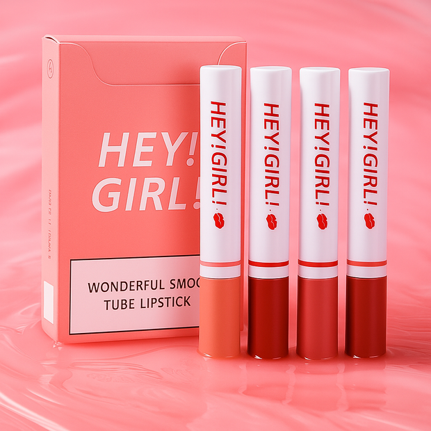 HEY! GIRL! Wonderful Smooth Tube Lipstick – Set of 4