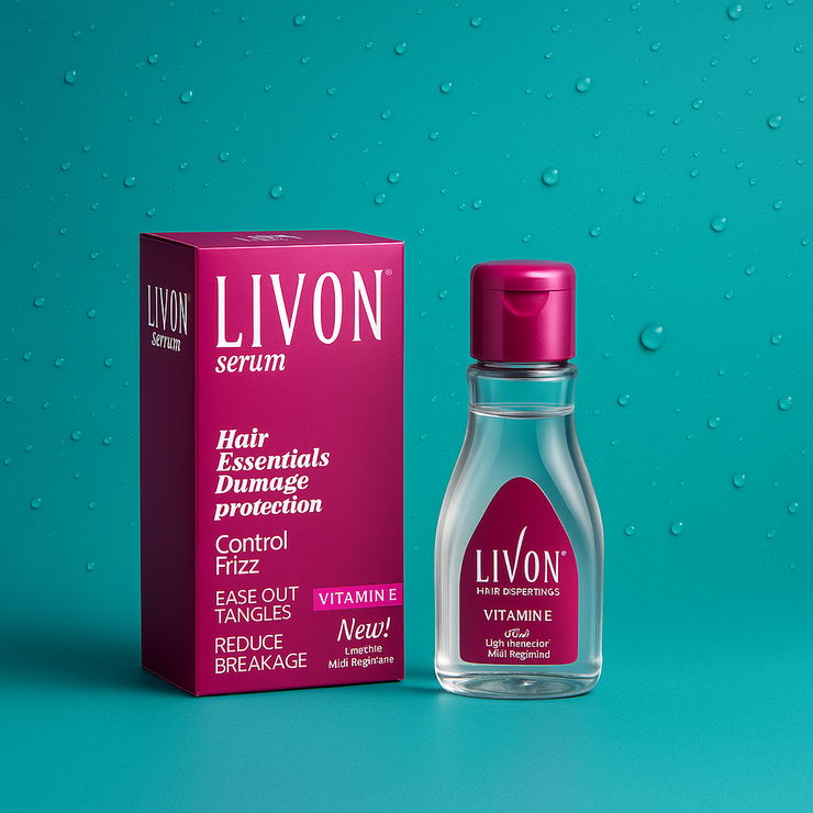 Livon Hair Serum – Vitamin E | Frizz Control & Damage Protection