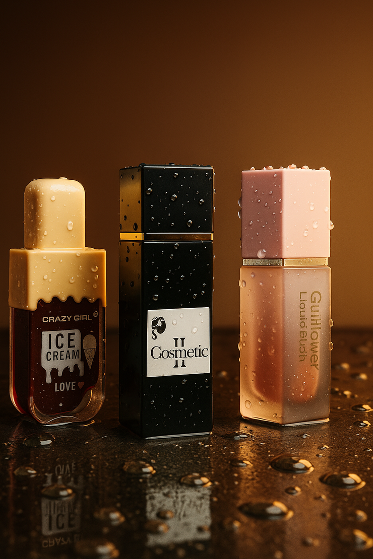 Liquid Blush & Lip Tint Bundle – Set of 3 Trendy Must-Haves