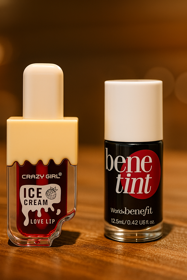 Lip Tint Duo – Crazy Girl Ice Cream + Benefit Benetint (2-Piece Set)