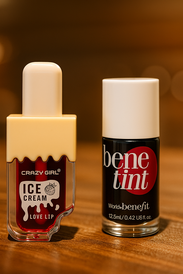 Lip Tint Duo – Crazy Girl Ice Cream + Benefit Benetint (2-Piece Set)