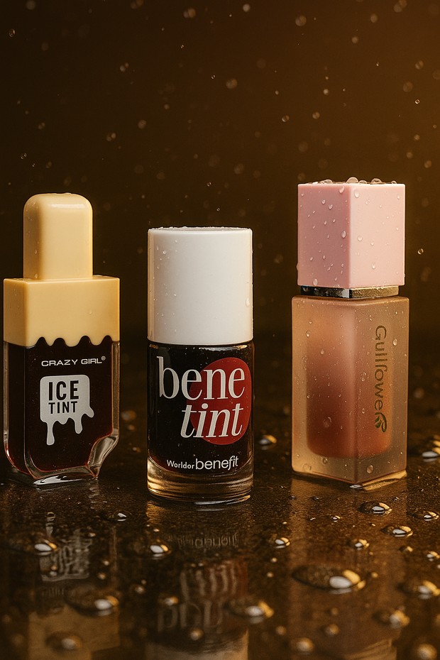 Lip & Cheek Tint Trio – Ice Tint, Benetint, Guillower Blush (3-Piece Set)