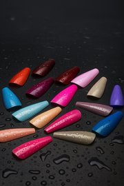 24-Set Colorful Nail Tips Tray (576 PCS) – Full Cover False Nails for DIY Manicure