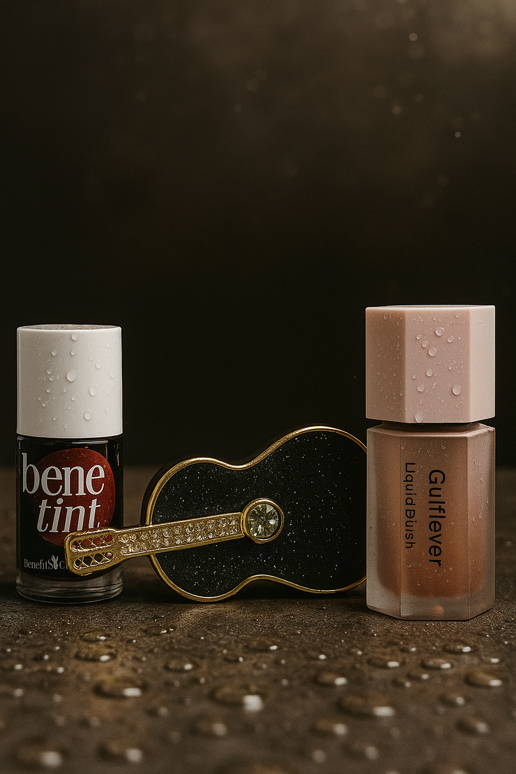 3-in-1 Mini Glam Set – Benetint, Guitar Lipstick & Gulflever Liquid Blush
