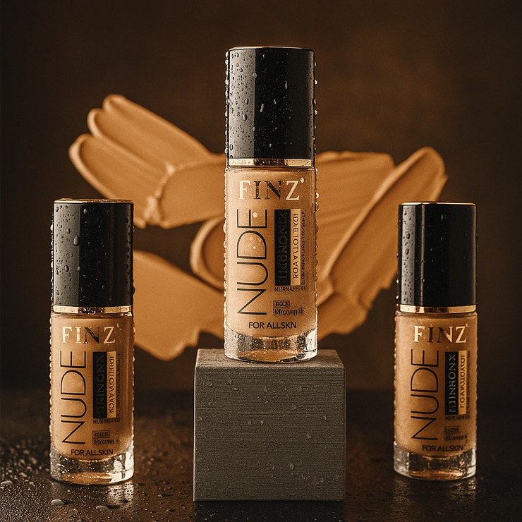 FINZ Nude Harmony Foundation – Longwear, Natural Velvet Finish (SPF 15, Vitamin E)