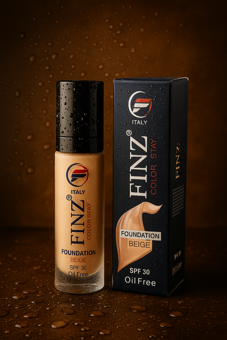 FINZ® Color Stay Foundation – Beige | SPF 30 | Oil Free – 50ml