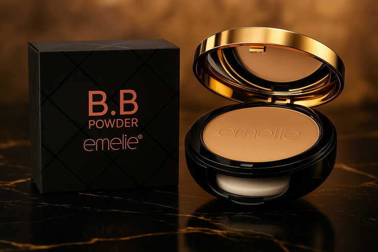 Emelie® B.B Powder – 3-in-1 Compact Foundation | Matte Finish | Long-Lasting Coverage