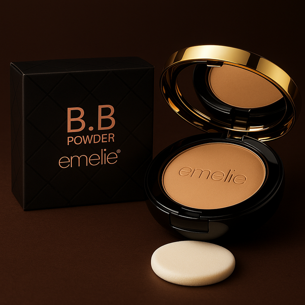 Emelie® B.B Powder – 3-in-1 Compact Foundation | Matte Finish | Long-Lasting Coverage