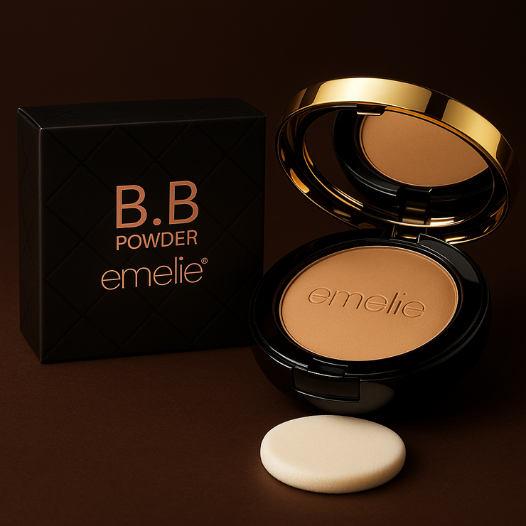 Emelie® B.B Powder – 3-in-1 Compact Foundation | Matte Finish | Long-Lasting Coverage