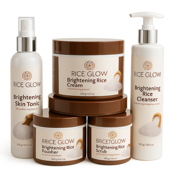 Rice Glow Brightening Skincare Set – Complete Skin Brightening & Care Kit (6 in 1)