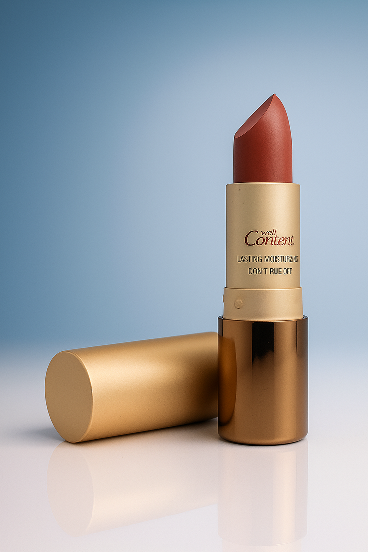 Well Content Long-Lasting Lipstick – Soft Nude Pink (Moisturizing, Smudge-Proof)