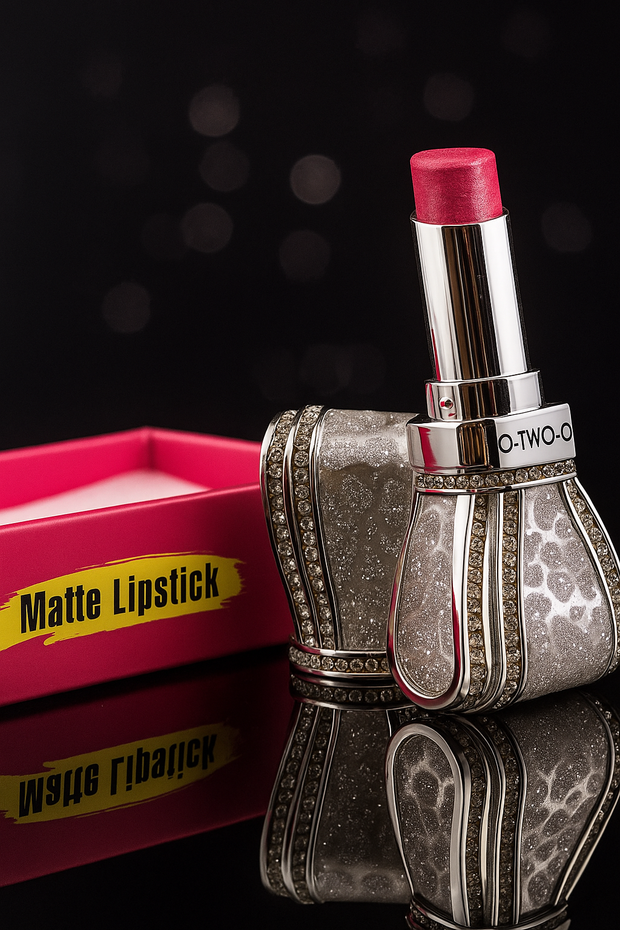 Glam Diamond Matte Lipstick – Luxury Sparkle Case