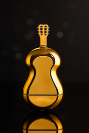 Guitar-Shaped Luxury Lipstick Case with Bright Fuchsia-Pink Lipstick