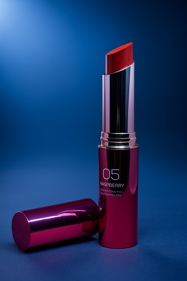 Cream Lipstick – Fiery Raspberry Red (Shade 05) | Bold Cream Satin Finish